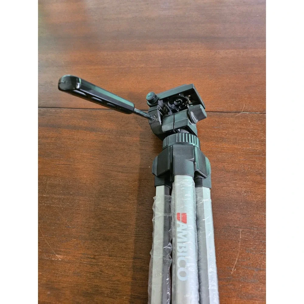 Ambico Camera Tripod V-0555 Silver Adjustable Aluminum Pan Tilt Head